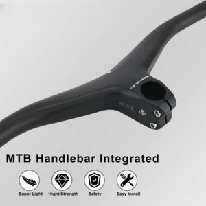Manillar y vástago de bicicleta MTB 28,6mm-17 grados manillar integrado de carbono  - Imagen 1 de 42