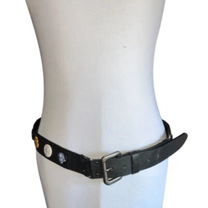 Little Earth Black Leather Pop Culture Embellishments Size 38" - Picture 1 of 12