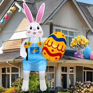 8FT Easter Inflatables Outdoor Decorations Sitting Inflatable Bunny Decor, Infla - Picture 1 of 9