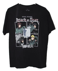 Attack on Titan Final Season Ripple Junction Black 100% Cotton T-Shirt Men's XL - Picture 1 of 4