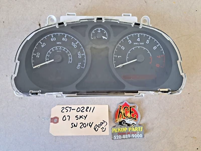 07 2007 Saturn Sky 2.4L MPH OEM Instrument Cluster Speedometer Gauge 25837057 Foto 1 de 4