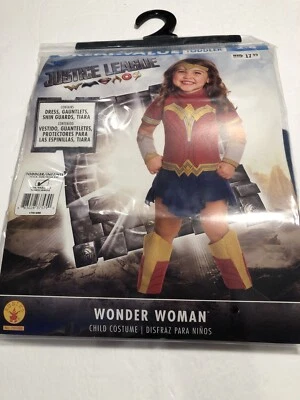 Mujer Maravilla Niño Disfraz Vestido Guanteletes Tiara Espinilleras Talla Niño 2-4 NUEVO Foto 1 de 4