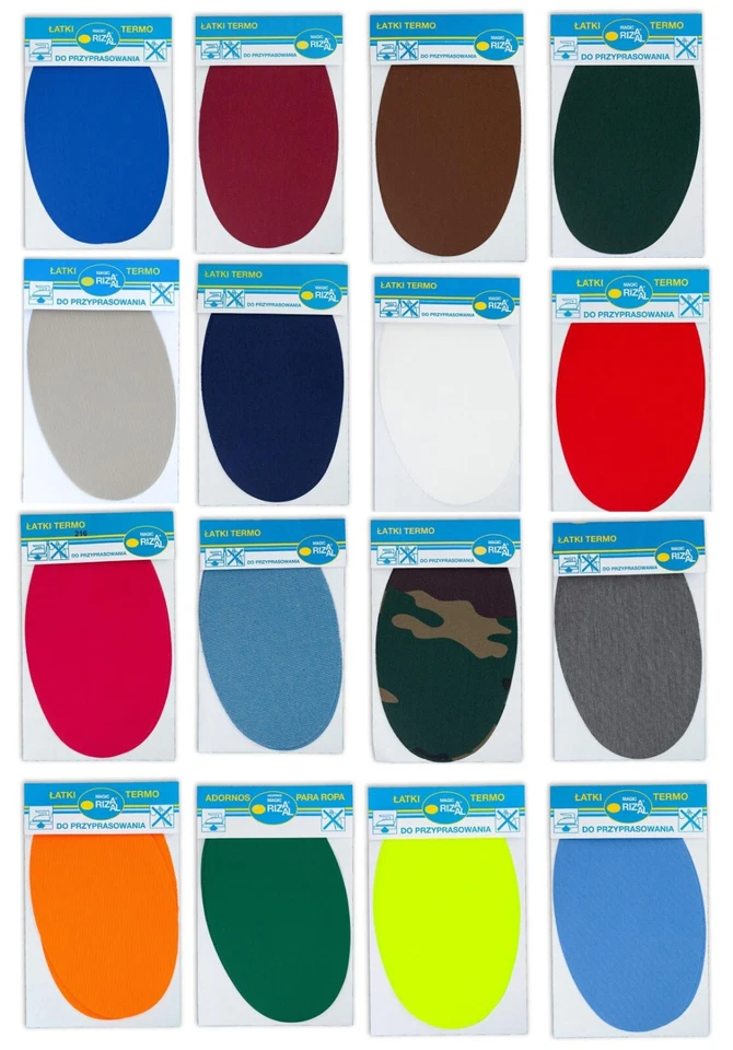 E-KRAWIECTWO Flicken zum Aufbügeln Aufnäher Bügelflicken 2 stück 26 Farben polyester