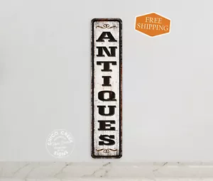 Antiques Sign Vintage Shop Decor Wall Art Heirloom Flea Market Old 104182001038 - Picture 1 of 7
