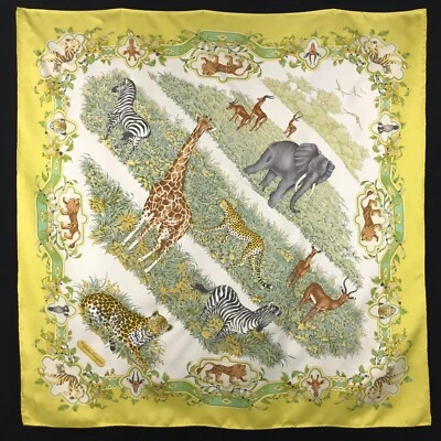 Salvatore Ferragamo Love Animal Pure Silk Scarf  Made In Italy - Image 1 of 4