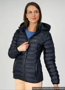 NEW jacket Navy + removable hood w Adult small medium 36" Chest Warm & LiGHT - Picture 1 of 11