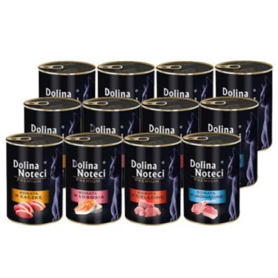 12x400 g Dolina Noteci Premium Katzenfutter 4 MIX Geschmacks getreidefrei adult - Bild 1 von 4