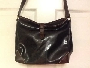 Sac à main femme sac à main bandoulière marron cuir noir bandoulière relique H10 - Photo 1/8