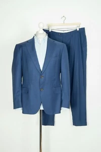 Mens Suitsupply Brescia Pure Wool Blue Super 110s Jacket Blazer Suit Size 27 - Picture 1 of 19