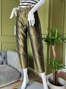 Marques'Almeida trousers Size 10 raw hem slim leg gold - Bild 1 von 24