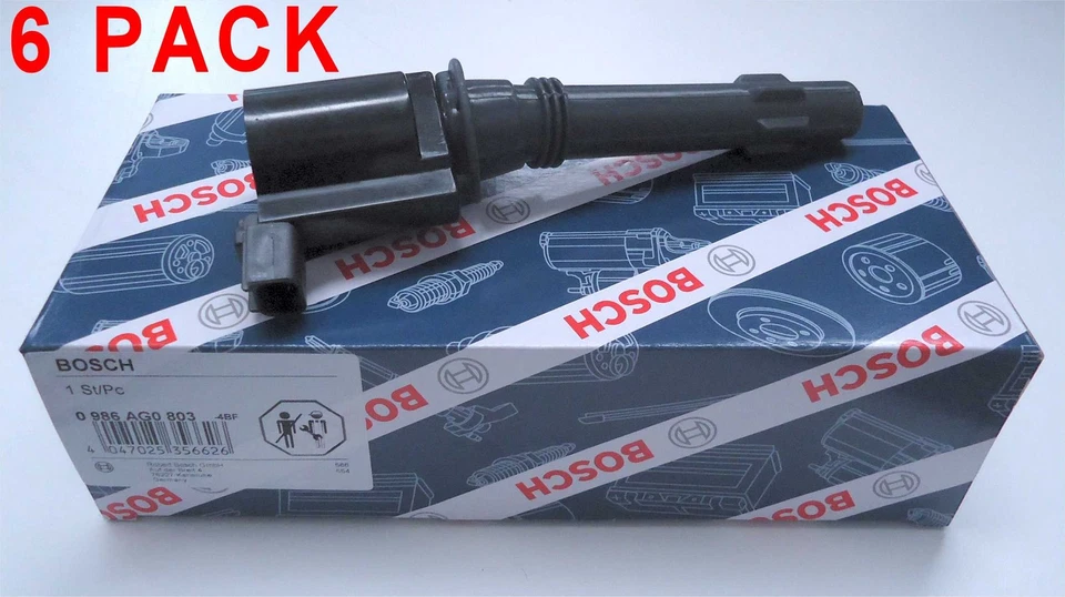 NEW BOSCH 6 PACK OF IGNITION COILS suit BA/BF FALCON SX/SY TERRITORY - image 1 of 1