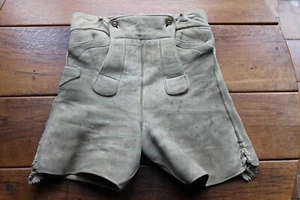 Schöne kurze echte säm. Hirschlederhose - H 52 / weiches Stück ! - Bild 1 von 16
