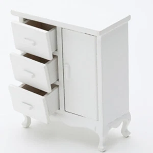 Puppenhaus Miniaturen Möbel weiß Schuhschrank Sideboard Holz Maßstab 1:12 - Bild 1 von 5