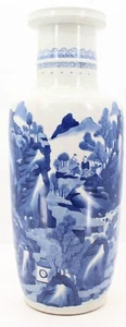 Qing Dynasty blue and white vase - Picture 1 of 18