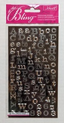 迷你银箔字母和数字剪贴簿贴纸 Jolee's 出品 — 第 1/2 张图片