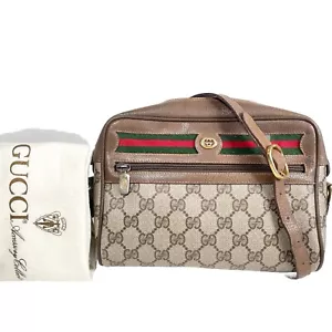 Vintage Gucci Tasche Handtasche Crossbody Sherry Line Schulter ineinandergreifend PVC Leder - Bild 1 von 23