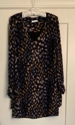 Equipment Femme Bree Silk Dress Sz XS Animal Print v-Neck - Image 1 of 4