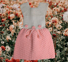 Handmade Crochet Dress Pink And White Toddler Girl Sz 2T 3T