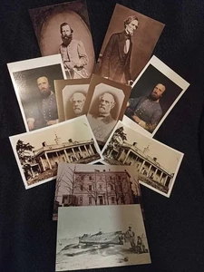 10 Bürgerkrieg C.S.A verwandte Postkarten ☆R.E. LEE, STONEWALL JACKSON, JEB STUART☆ - Bild 1 von 22