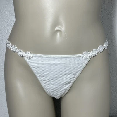 Marie Jo 0600413 Avero String Thong Panty UK XL Floral Band White - Image 1 of 4