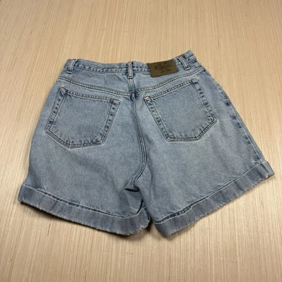 Pantalones Cortos Jean Calvin Klein Vintage Años 90 Tiro Alto Talla 12 Puños Lavado Claro Mamá Foto 1 de 4