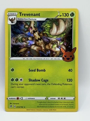 Trevenant 017/196 Holo SWSH:  Lost Origin Stamped Trick Or Trade Pokemon 2022 - Image 1 of 2