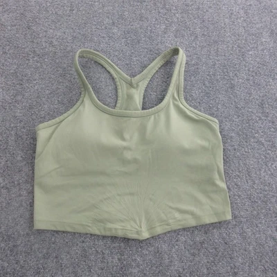 Lululemon Sports Bra Womens Small Sage Green Longline Crop Top Racerback Yoga - Image 1 of 4