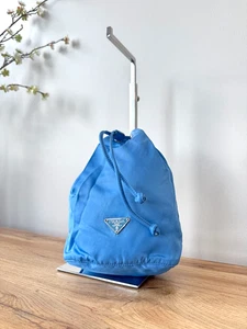 Prada Saffiano Trim Vela Drawstring Pouch - Picture 1 of 10