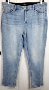Pantalones de mezclilla ajustados talla grande Lularoe cintura mágica lavado ligero tiro alto - Imagen 1 de 7