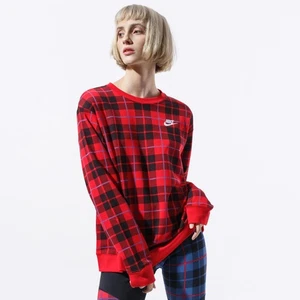 Maglione Nike donna vestibilità ampia CREW PLAID taglia S small abbigliamento attivo - Foto 1 di 4