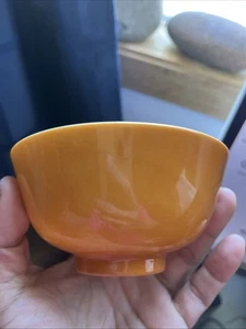 antique Orange Chinese Porcelain Footed Rice Bowls - Picture 1 of 7