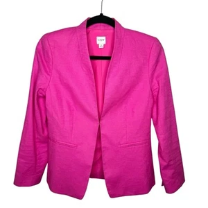 J. Crew Gr. 2 Broadway Blazer Stretch Leinenmischung Blazer Jacke in Flamingo Pink - Bild 1 von 7