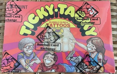 1971 Donruss, Ticky Tacky Tattoos, Unopened, 36-Pack Wax Box - BBCE Certified — 第 1/3 张图片