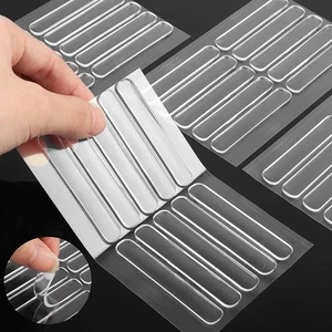 Lusofie 60Pcs Rubber Bumper Stripes Cabinet Bumpers Clear Self-Adhesive Cabinet  - Picture 1 of 12