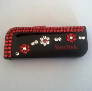 Custom Crystal Sandisk 8GB USB 2.0 Flash Drive Memory Stick - Laptop, Tablet, TV - Picture 1 of 4