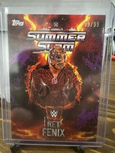 2025 Topps WWE Summer Slam Exclusive Rey Fenix 99/99 - Picture 1 of 2