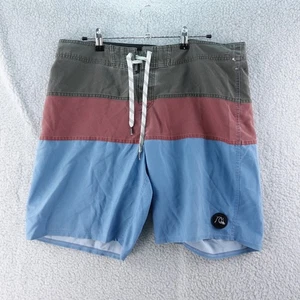 Pantalones cortos de natación Quiksilver para hombre 36 bloques de colores informales surf playa Y2K - Imagen 1 de 5