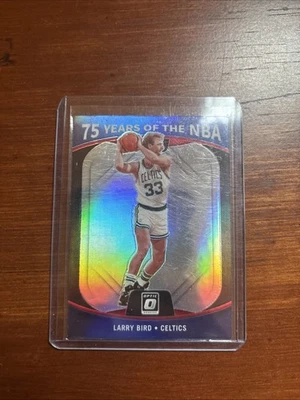 2021-22 Panini Donruss Optic Larry Bird 75 Years Of The NBA Refractor Silver - Image 1 of 2