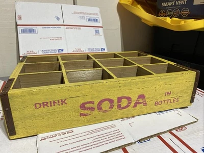 Напиток газировки в бутылках свежий желтый 12 слотов ящик Филадельфия винтажный вдохновить - Изображение 1 из 4