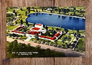 Cartolina d'epoca San Pietroburgo Florida Pinellas County College University - Foto 1 di 2