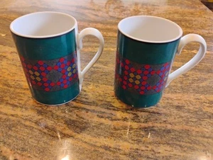 2 Dansk Smaragd Zopf Steppgeschirr Vintage 12 Unzen Kaffeetassen - Bild 1 von 2