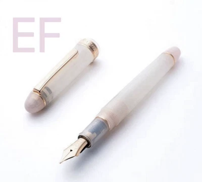 Pluma Estilográfica Hachimonjiya Platino Hatsuyuki 14K Nuevo en Caja EF Oro Rosa Primera Nieve Foto 1 de 4