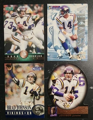 Brad Johnson 1997 Pro Line DC3 Vikings #29   Gems #44 Memorabilia #27 VIKINGS QB - Image 1 of 4