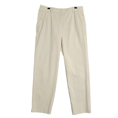 Calça social LORO PIANA Saks 5th Ave bege clássica cintura média tornozelo TAMANHO 6 - Imagem 1 de 4