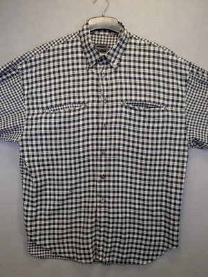 Versace Jeans Couture Check Shirt Gingham Medusa Button Size Large Black & White - Image 1 of 4