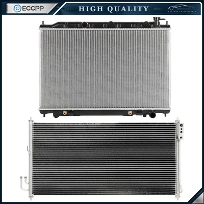 Kit de refrigeración de radiador y condensador de CA de aluminio para Nissan Murano 2003-2007 Foto 1 de 4