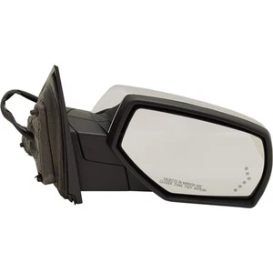 Mirror For 2014-2018 Chevy Silverado 1500 RH Power Heated Chrome w/ Signal Lamp - Picture 1 of 8