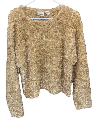 Suéter para mujer Blushe Spiegel XL amarillo tejido difuso pulóver elástico manga larga Foto 1 de 4