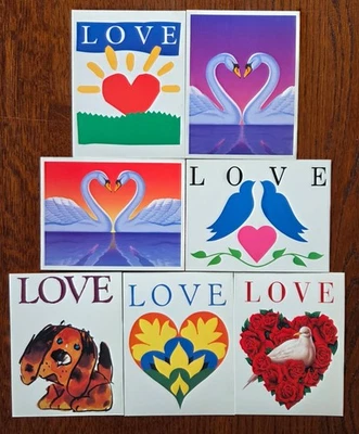 18 USPS Love Stamp Pre-printed 20 cent Postcards - 7 Unique Designs - Image 1 of 2