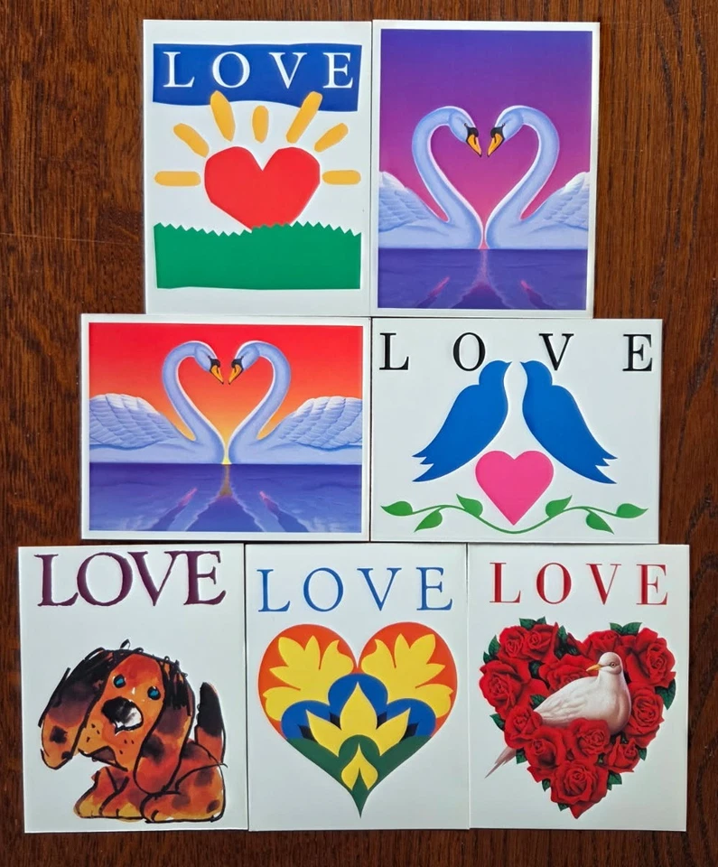 18 USPS Love Stamp Pre-printed 20 cent Postcards - 7 Unique Designs - Image 1 of 2